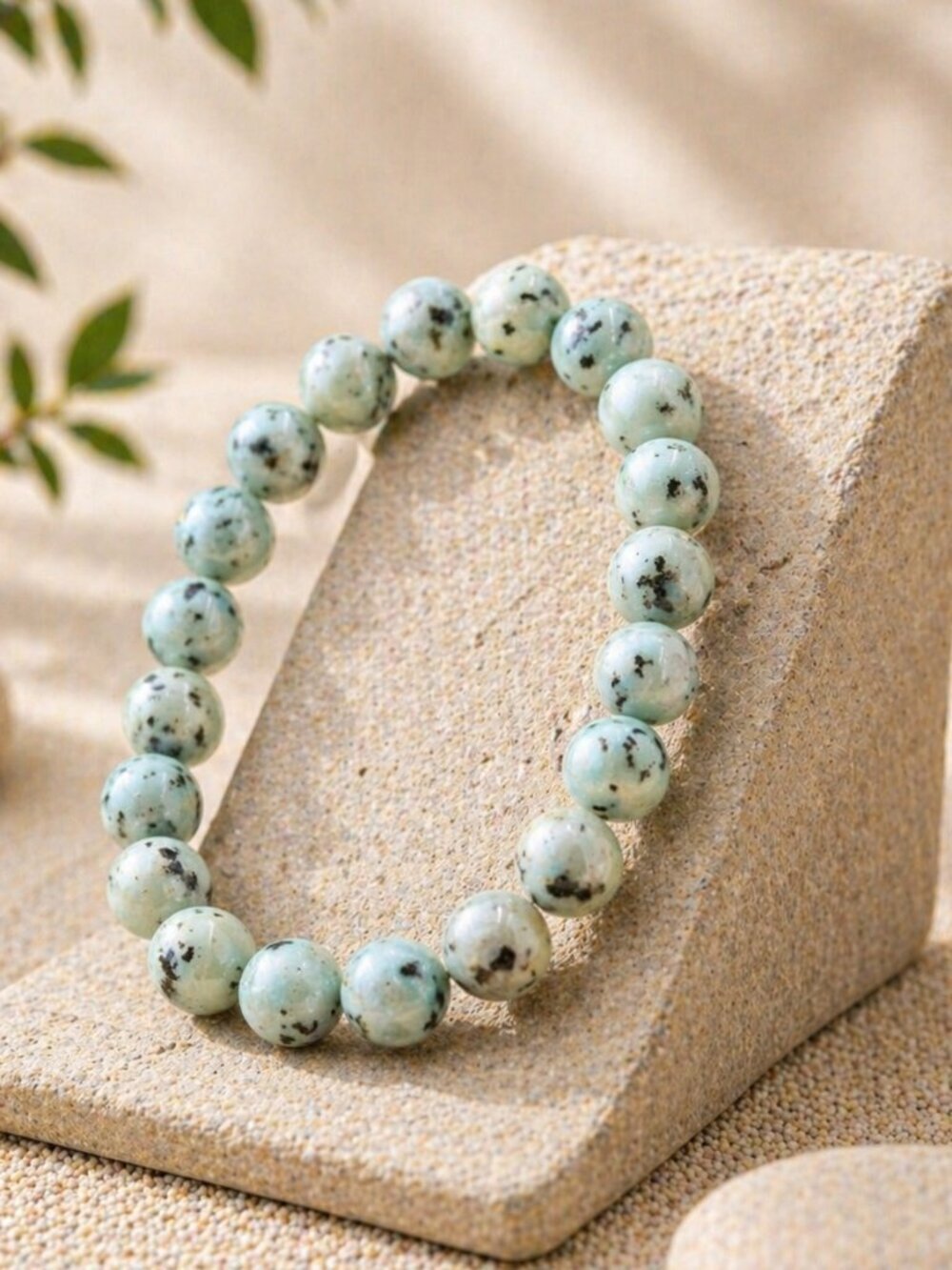 Kiwi Jasper Gemstone Bracelet | Handmade - Picture 7 of 7